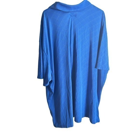 Foundry Shirt Mens 5XL Short Sleeve Button Rayon Collar Big Tall Blue - Picture 2 of 4